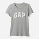 Футболка бавовняна жіноча GAP Logo 25477023 XS Сіра (4826241296659) - зображення 4