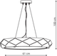 Lampa wisząca Light Prestige Reus LED 4000K Gold Rose (LP-8069/1P LED GD) - obraz 4