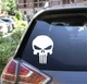 Наклейка Череп Punisher 20,0*15,0 см белый - изображение 2