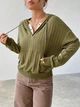 Худи женское SHEIN GD-00146080 M Хаки (DN3012300034216) - изображение 4