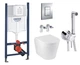 Комплект инсталляции Grohe Rapid SL 4в1 и подвесного унитаза с крышкой Kroner Armada RIMLESS + гигиенический душ Qtap (3884000G/38732000/WHI513636 /QTINSVARCRMV00440001) - изображение 1