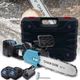 Цепная пила с шиной 12 дюймов и 2 аккумуляторами 48В в кейсе Electric Saw Blue - изображение 2