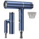 Фен для волос со складной ручкой Hair Dryer 2200 Вт, складной дорожный фен для сушки и укладки волос с концентратором, 3 температурными режимами, ионизацией и холодным обдувом. Синий RDH-22-Blue - изображение 13