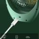Портативный беспроводной вентилятор-охладитель воздуха Fan Portable, настольный USB вентилятор с аккумулятором, для дома, офиса, поездок, автомобиля, с регулируемым обдувом, тихий компактный вентилятор Зелёный YLP-385-Green - изображение 10