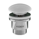 Донный клапан для умывальника Koer PW-01-11 1 1/4'' (кнопка) (Белая керамическая накладка) (KR3405) - изображение 1