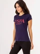 Футболка хлопковая женская U.S. Polo Assn 215847-1D00A(EVENING BLUE) XS Темно-синяя (786660492613) - изображение 4