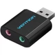 Звуковая карта Vention USB Audio USB - 2х3,5 мм jack Metal (VAB-S17-B) - изображение 1