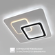 Керована світлодіодна LED люстра Esllse UNIVERSE 85W S ON/OFF "три квадрати" 450х450х51мм біла + чорна 5600Lm - зображення 1