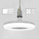 LED світильник-лампа Е27 з вентилятором FAN LAMP 24W+4W E27 R Luminaria ON/OFF 4000К NW Ø270×143мм WHITE 220В - зображення 1