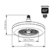 LED світильник-лампа Е27 з вентилятором FAN LAMP 24W+4W E27 R Luminaria ON/OFF 4000К NW Ø270×143мм WHITE 220В - зображення 5