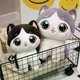 Мягкая плюшевая игрушка котик 35 см с большими глазами черно-белый (9102) - изображение 5