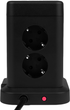 Przedłużacz Huslog HUS1004 Vertical Extension Cord with USB Black (OWN000064) - obraz 3