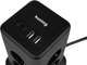Przedłużacz Huslog HUS1004 Vertical Extension Cord with USB Black (OWN000064) - obraz 11