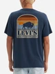 Футболка хлопковая длинная мужская Levi`s 312952709 S Синяя (1159833403) - изображение 2