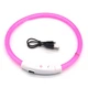 Світлодіодний нашийник Lesko L-18 Pink L LED USB світиться водовідштовхувальний для собак і котів - зображення 4
