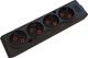 Колодка TECCO 102 400 00S, 4 поста без заземления Черная (8681277841415) - изображение 3