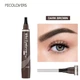 Карандаш для бровей водостойкий, Цвет: Dark Brown/ Темно-коричневый, Wild Eyebrow Pen, Pecolovers, Sweatproof & Waterproof & Full color Natural, 4 Fork, с четырьмя зубцами - изображение 1