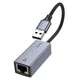 Мережевий адаптер Hoco UA37 USB Ethernet Adapter (1000 Mbps) Grey - зображення 2
