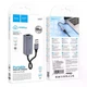 Мережевий адаптер Hoco UA37 USB Ethernet Adapter (1000 Mbps) Grey - зображення 5