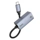 Мережевий адаптер Hoco UA37 Type-C Ethernet Adapter (1000 Mbps) Grey - зображення 4