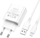 Мережевий зарядний пристрій Borofone BA74A Aspirer single port charger set Micro White (6974443388664) - зображення 4