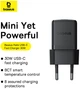 Сетевое зарядное устройство Baseus Palm Fast Charger 1C 30W EU + Mini Cable Type-C to Type-C 60W 20V/3A 1 м Cluster Black (P10111605113-01) - изображение 9