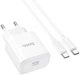 Сетевое зарядное устройство Hoco C76A Pro Majestic single port PD30W charger set Type-C to Type-C EU White (6942007616324) - изображение 4