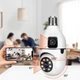 Смарт-камера в форме лампочки Wi-Fi IP-камера видеонаблюдения поворотная с 2 объективами в патрон E27 до 6 МП (S447) - изображение 2