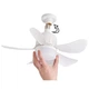 Стельовий вентилятор-люстра Ceiling Fan LK-64 з LED підсвіткою, 45 см, 23 Вт, 5 лопатей, пульт ДУ, 3 режими швидкості, димований світло, цоколь E27 — для дому та офісу - зображення 4