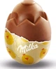 Набір шоколадних яєць Milka Löffel Ei Milchcreme Alpenmilch Schokolade gefüllt 136г - зображення 3
