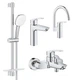 Набор смесителей Grohe Eurosmart 4в1 для ванной и кухни UA123248M3 - изображение 1