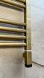 Полотенцесушитель комбинированный Terma Fiona 1140x530 Brushed Brass, тен ONE + вентиль Unico - изображение 2