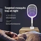 Мухобойка электрическая от комаров W3 1200 mAh 53 см ракетка от мух и комаров с аккумулятором уничтожитель насекомых White - изображение 4