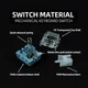 Набір Світчів, Механічних Перемикачів Для Клавіатури YuChao Drinkey Sea Blue Switch 90 Штук, Захищені Від Пилу, 3-pin, Сила Натискання 45 Грам, Ресурс 50 млн + Світчпуллер - зображення 3