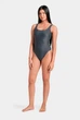 Купальник жіночий Arena TEAM STRIPE SWIMSUIT U BACK 007058-550 S Графітовий - изображение 2