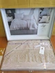 Изысканное турецкое жаккардовое покрывало с кружевом и наволочками Moda Box AZEZ 240x260 Bej - изображение 2