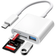 Универсальный кард-ридер 3-в-1 (SD/TF/CF) с Type-C и USB-портами, OTG-адаптер для телефонов, ноутбуков и др. - изображение 1