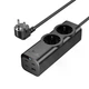Мережевий подовжувач Hoco NS10 Wisdom 2-Position (PD67W/3C1A) Desktop Socket Black - зображення 3