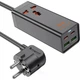 Мережевий подовжувач Hoco AC10A Barry PD65W GaN (2C2A with 1 socket) Desktop Charger Black - зображення 1