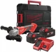 Шліфмашина кутова акумуляторна Milwaukee M18 BLSAG125X-402X 125мм 18В 2x4А·год ЗП М12-18С 11000об·хв 2.4кг кейс - изображение 1