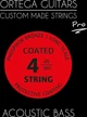 Струни для акустичної бас-гітари Ortega ABP-4 Phosphor Bronze Coated Custom Made Pro, 45-100 (R128639) - зображення 1