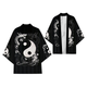 Плащ Хаори Накидка в японском стиле Инь и ян Дракон Yin and Yang Dragon H N YY D - изображение 1