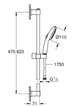 Смеситель для ванны GROHE Grohtherm 800 34567000 с душевым гарнитуром QuickFix Vitalio Start 110 27948001 - изображение 12