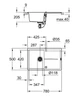 Кухонная мойка Grohe K400 50-C Черный гранит (31639AP0) - изображение 2