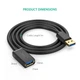 USB кабель подовжувач Ugreen USB 3.0 US129 (AM / AF штекер - гніздо, Чорний, 1,5м) - изображение 3
