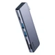 Багатопортовий хаб Baseus Harmonica 5-in-1 HUB Adapter CAHUB-K0G (Сірий, Тип-C to USB 3.0 x 2/SD/TF/Type-C) - зображення 2