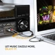 Аудіо кабель 2 RCA Jack 3.5 AUX Hi-Fi Ugreen AV116 (Чорний з сріблястим, 1м) - зображення 4