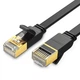 Патч-корд Ugreen NW106 прямий U/FTP (STP) мережевий кабель Ethernet Cat7 11262 (Чорний, 3м, Плоский) - изображение 2