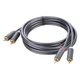 Межкомпонентный аудіо кабель Ugreen AV104 2RCA to 2RCA Audio Cable 30747 (Чорний, 1м) - изображение 4