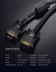 VGA кабель Ugreen 15-pin 1080p 11673 (Чорний, 1м) - зображення 10